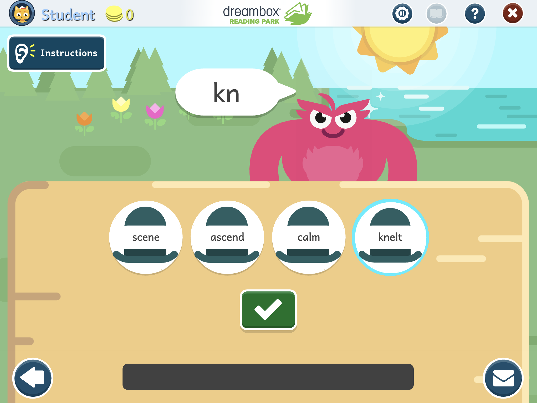 Screenshot of Phonics: Silent Letters: Choosing Words That Contain Silent Letters mb /m/, lm /m/, kn /n/, gn /n/, sc /s/, wr /r/, lk /k/