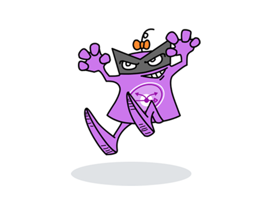 Purple hero character