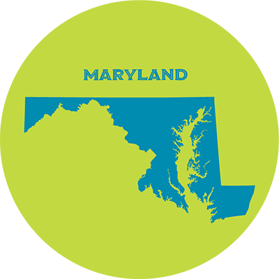 State map of Maryland