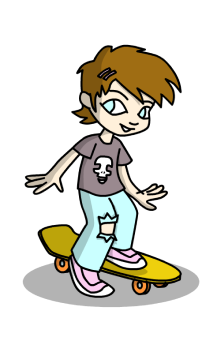 boy on a skateboard